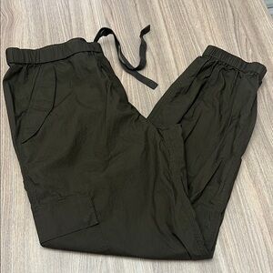 Theory Women's Utility Pull On Travel Cotton Cargo Joggers Dark Green Size 4
